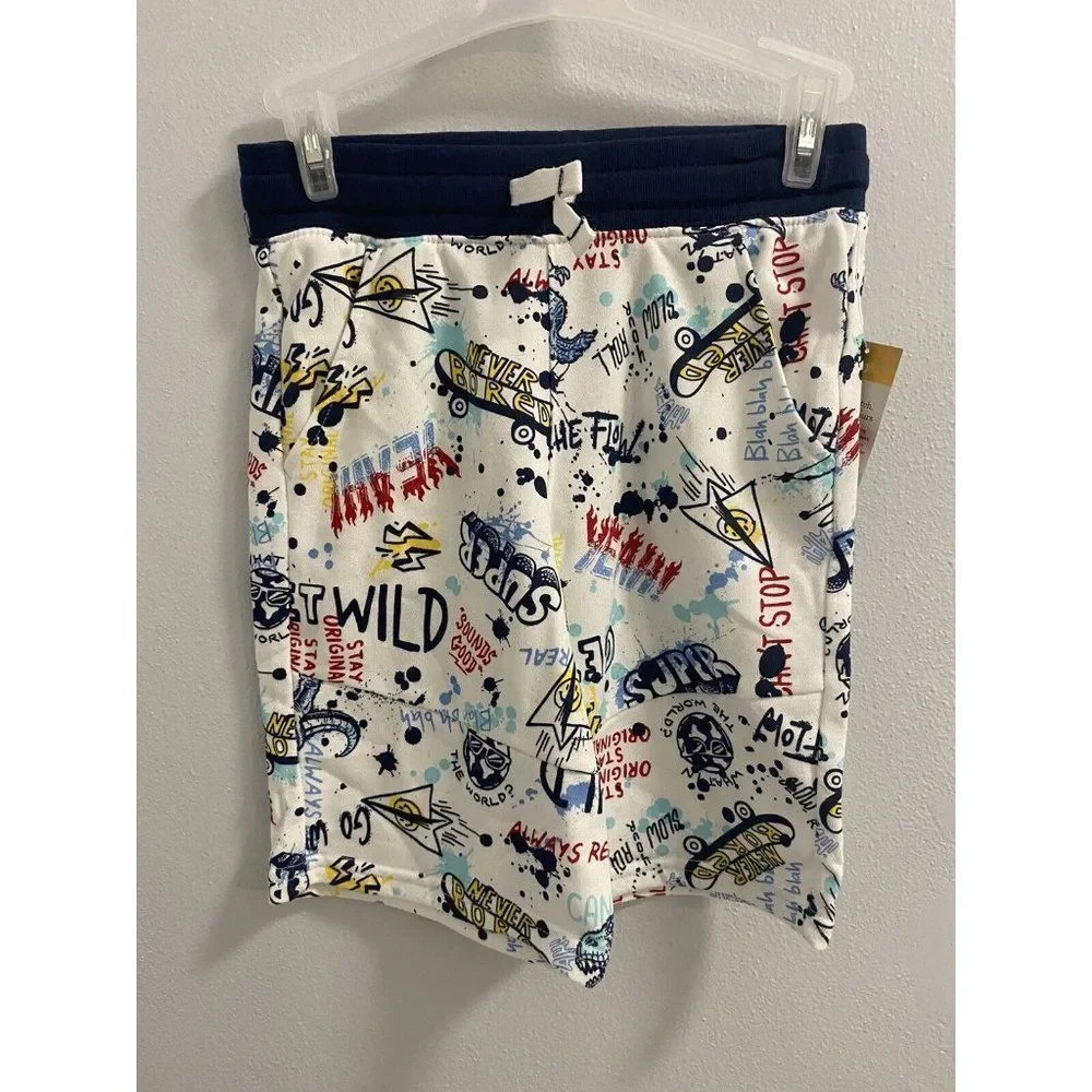 KIDS SHORTS SIZE 10 BOYS GIRLS RAD SAYINGS COOL GRAPHICS